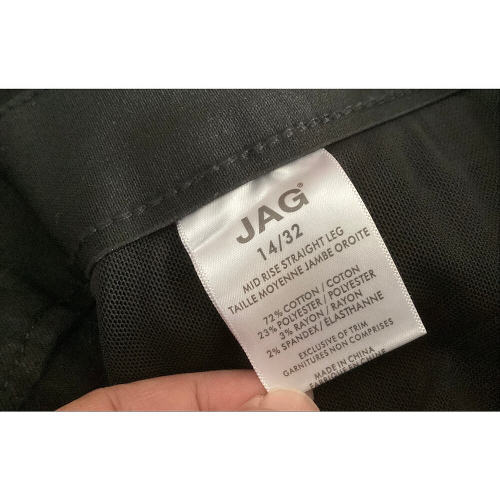 JAG Jeans Ruby Mid-Rise Straight Leg Jeans in Black Void size 14 - Picture 3 of 4